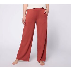 Anybody Women's Plus Sz Pants 2X Cozy Knit Jersey Full Length Pant Brown